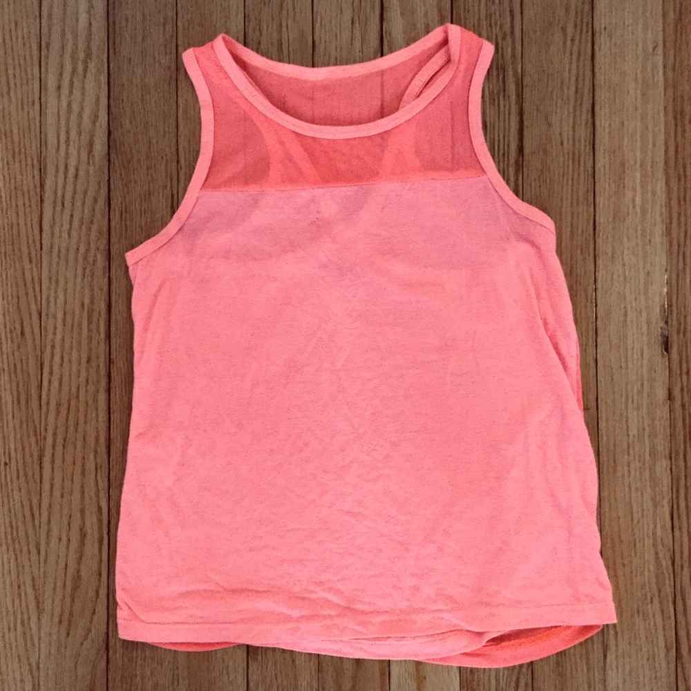 Zella girl size L pink/orange tank top with mesh❤️